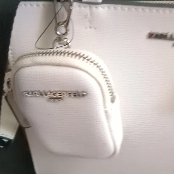 **Entry Only** Karl Lagerfeld White Satchel/Tote Bag New - Picture 4 of 7